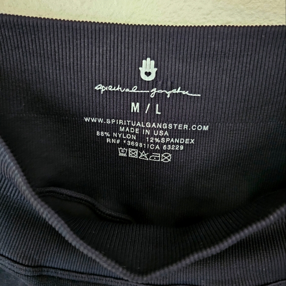 NWOT Spiritual Gangster Ribbed Youth Girls Leggings - Picture 3 of 5